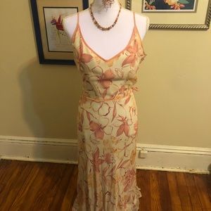 Ann Taylor dress paired with necklace and earrings